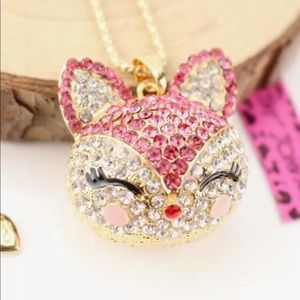 Rhinestone Enamel Betsey Johnson Necklace